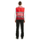 GOGO Custom Team Vest - Red Unisex 2 Pockets High Visibility Mesh Safety Vest with Reflective Strips