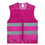 Unisex 2 Pockets High Visibility Zipper Front Breathable Safety Vest with Reflective Strips