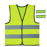 GOGO Child Reflective Safety Vest for Outdoor Sports, High Visibility Elastic and Adjustable Safety Vest for Running, Cycling, Walking, 2 Armbands Included