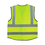 GOGO 5 Pockets High Visibility Zipper Front Breathable Safety Vest with 2 Reflective Armbands