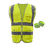 GOGO 4 Pockets High Visibility Zipper Front Safety Vest with Two Reflective Armbands, M-XXL