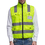 GOGO 4 Pockets Adult Volunteer Vest Zipper Front Safety Vest with Reflective Strips