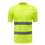 GOGO Hi Vis T Shirt Reflective Safety Lime Short Sleeve with Pocket