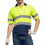 GOGO Hi Viz Navy Collar Safety Work Wear High Visibility 2 Tone Polo T-Shirt