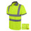 GOGO Polo Shirt Hi Vis Short Sleeve Safety Shirt with Reflective Strips
