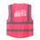 GOGO Hot Pink 7 Pockets High Visibility Zipper Front Safety Vest for Breast Cancer Awareness