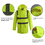 TOPTIE Custom Reflective Silver Safety Rain Jacket ANSI Waterproof Lightweight Reflective Wind Breaker Reflective Workwear
