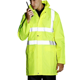 GOGO Safety Rain Jacket ANSI Waterproof Lightweight Reflective Wind Breaker Reflective Workwear