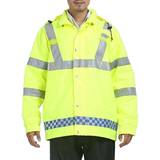 GOGO Hi Viz Safety Jacket, Heavy Duty Front Zipper Reflective Hoodie, Meets ANSI Standards