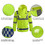 GOGO Hi Viz Safety Jacket, Heavy Duty Front Zipper Reflective Hoodie, Meets ANSI Standards