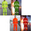 TOPTIE Custom Reflective Silver Printing High Visibility Reflective Suit Waterproof Safety Rain Suit