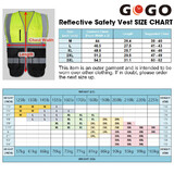 GOGO 10 Pockets High Visibility Safety Vest, Reflective Trim Safety Vest