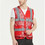 TOPTIE Unisex US Big Mesh Volunteer Vest Zipper Front Safety Vest with Reflective Strips and Pockets