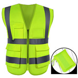 TOPTIE High Visibility Breathable Safety Vest Reflective Uniform Vest with Carry Bag