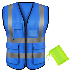 TOPTIE High Visibility Breathable Safety Vest Reflective Uniform Vest with Carry Bag