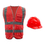 GOGO 9 Pockets High Visibility Zipper Front Reflective Safety Vest with Hard Hat