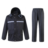 GOGO Rain Suit, Waterproof Breathable Lightweight Rainwear High Visibility Rain Jacket with Pants, Reflective Workwear