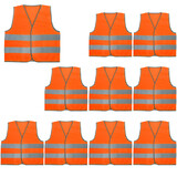 GOGO 10 Pack High Visibility Kids Safety Vest for Construction Costume, Fits Age from 12M to 16