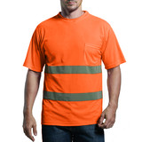 GOGO Reflective Safety T Shirt, Enhanced Vis Performance Short Sleeve Mesh Tee