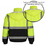 GOGO Men's High Visibility Waterproof Bomber Safety Jacket with Quilted Lining