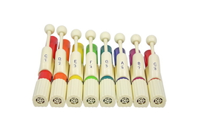 Rhythm Band Instruments CNC8 Student Handchimes - set of 8 in Boomwhacker colors