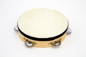 Rhythm Band Instruments RB525 7&quot; Tambourine RBI Wood Tambourine with - 5 (pr) Jingles.