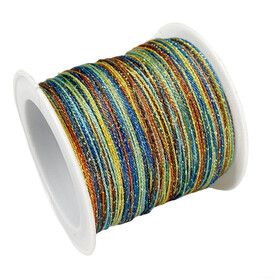 Muka 0.4MM Multicolor Braided Thread 6 Strands Hand Weaving String 54 Yards Roll for DIY Bracelets Necklaces Friendship Bands