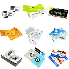 1000 Pcs Custom Header Cards Bulk Personalized Folded Bag Toppers for Socks Hat Food Color Printing