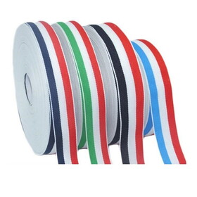 Muka 100 Yards Tri-Color Grosgrain Ribbon Polyester Ribbon Medal DIY Hair Accessories Red/White/Blue