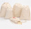 50 Pcs Cotton Drawstring Bags Muslin Bags Pouch Dust Bag Covers White