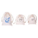 10 Pcs Custom Cotton Bag Drawstring Logo Muslin Bags Pouch Dustproof Bag Covers Off White Gift Bag