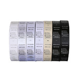 Muka 100 Pcs Wash Label Custom Care Label Laundry Label Printed Garment Instructions Label Pre-cut Clothing Label