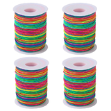Muka Rainbow Color Elastic Cord 1mm Beading Thread Stretch String for Sewing Beaded Handicrafts