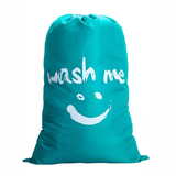 Muka Personalized Laundry Bag Embroidered Travel Washing Beam Storage Bag Smiley for Dirty Clothing College - 28" x 40"
