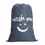 Muka Personalized Laundry Bag Thermal Transfer Travel Washing Beam Storage Bag Smiley for Dirty Clothing College - 28" x 40"