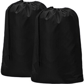 2 Pcs Nylon Laundry Bag Drawstring Travel Washing Beam Storage Bag for Dirty Clothing College