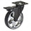Richelieu 875020214090 Aluminum Single Wheel Design Caster - Chrome and Black