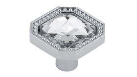Richelieu BP262603014001 Contemporary Metal and Crystal Knob - 2626