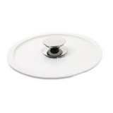 Berndes 007524 White Silicone Rim Glass Lid 10 Inch