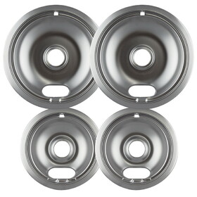 Range Kleen 10124XN Style A 4-Pack Heavy Duty Chrome Drip Bowls