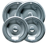 Range Kleen 12564XH Style A 4-Pack Economy Plated Drip Bowls 2 Small/2 Large
