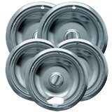 Range Kleen 12565X Style A 5-Pack Economy Plated Drip Bowls