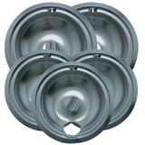 Range Kleen 16675X Style B 5-Pack Economy Plated Drip Bowls