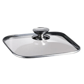 Berndes 606624 Signocast Glass Lid w/ Stainless Knob for 10x10"