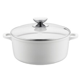 Berndes 632143 Vario Click Pearl Ceramic Induction 2.5 Quart Dutch Oven with Glass Lid