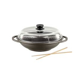 Berndes 674983 Tradition Induction 13.5 Inch Wok with Glass Lid