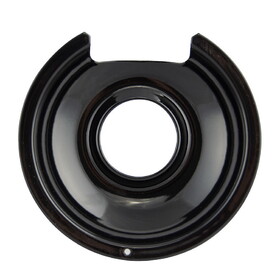 Range Kleen P103 Style E Small Heavy Duty Black Porcelain Drip Pan