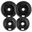 Range Kleen P109104XH Style F 4-Pack Heavy Duty Black Porcelain Drip Pans
