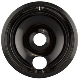 Range Kleen P120 Style B Large Heavy Duty Black Porcelain Drip Bowl