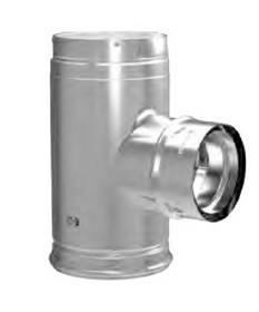 DuraVent PelletVent Pro Increaser Tee w/ Clean-Out Tee Cap - 4"